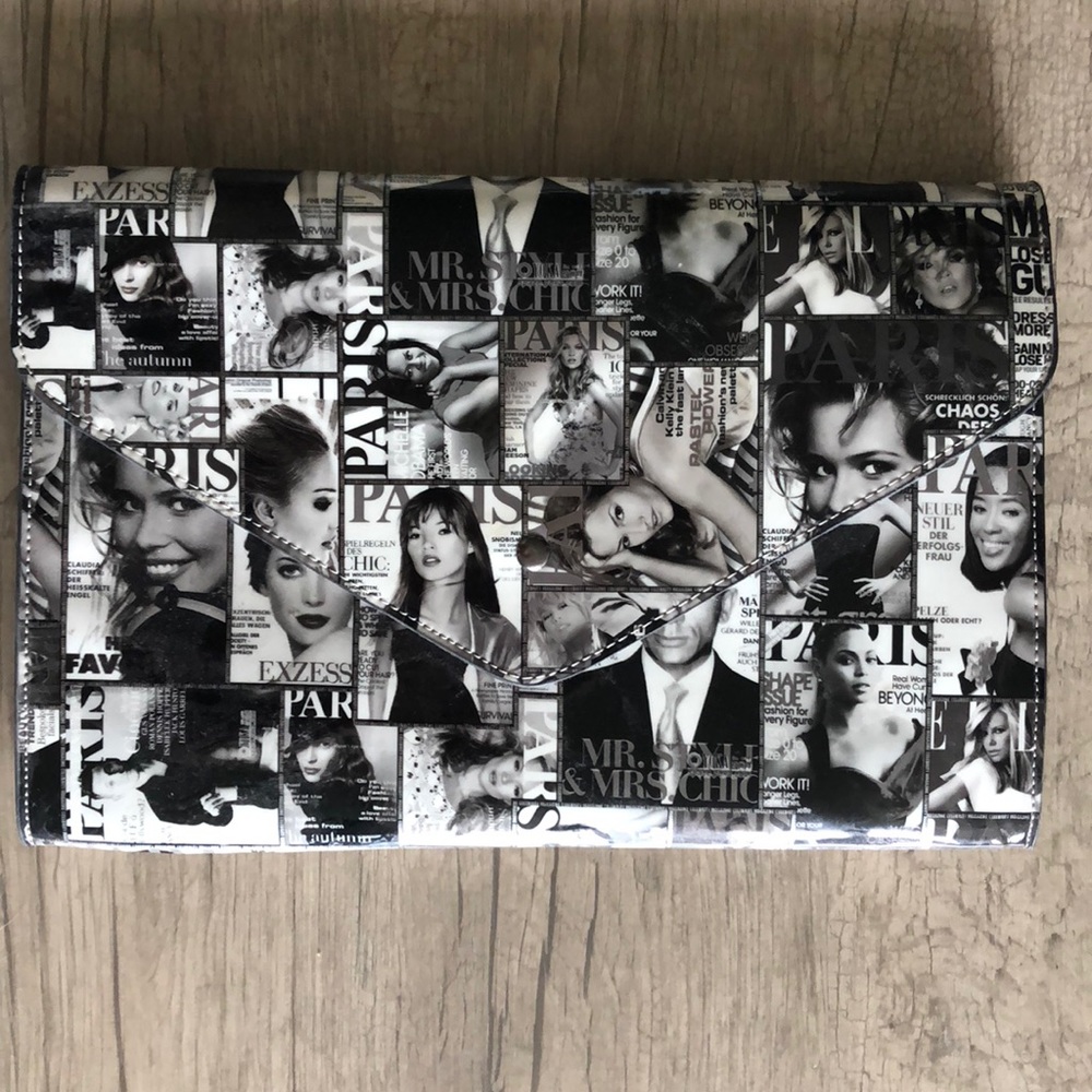 Magazine Cover Black & White Purse